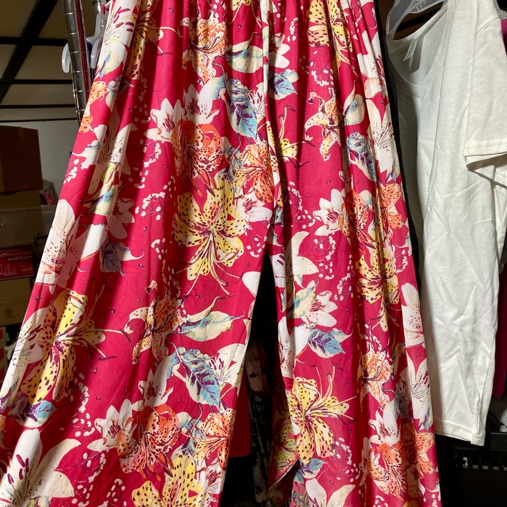 Floral Tropical Pink Women's Pants